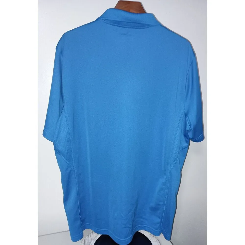 FILA Golf Athletic Fit , Royal Blue Short Sleeve Polo Shirt, Men Size L - Picture 2 of 4